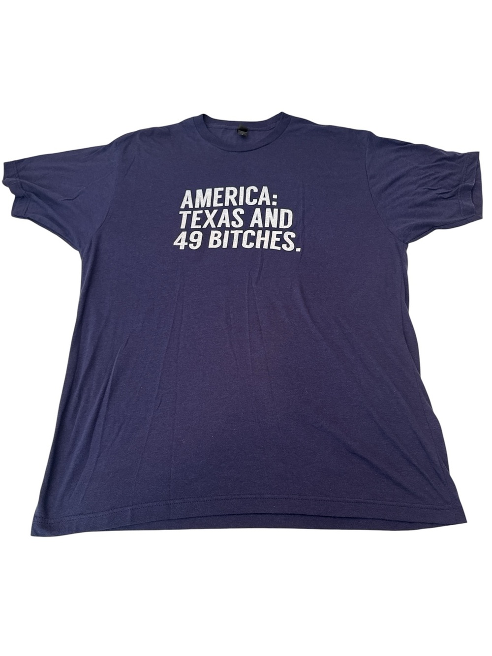 Navy Graphic Tee - 'America: Texas and 49 Bitches'